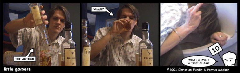 The Author drinks whisky