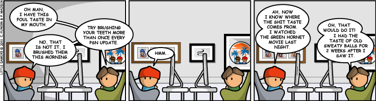 That old odd taste again