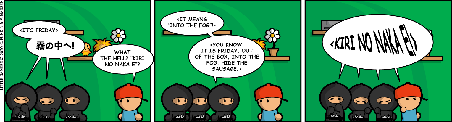 Out of the box, into the fog.