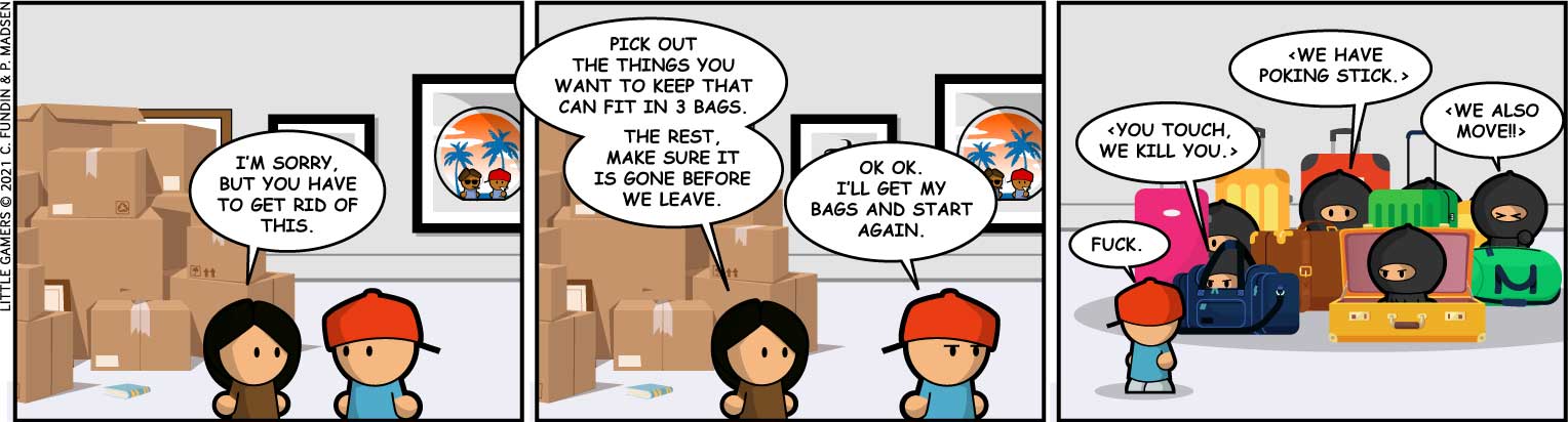 Forget the bags, they are checked in.