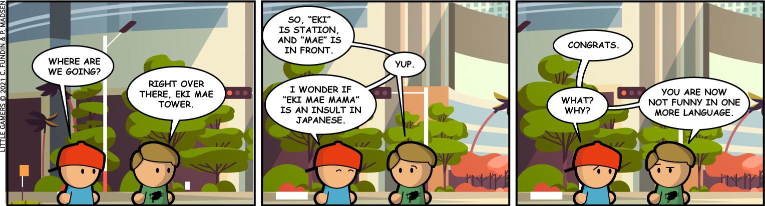 Judgments in front of the station