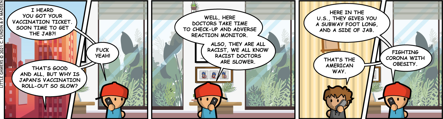 Very long and tasty corona vaccine with side dishes